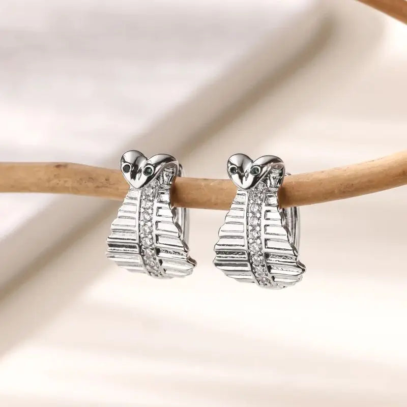 Zircon Snake Hoops
