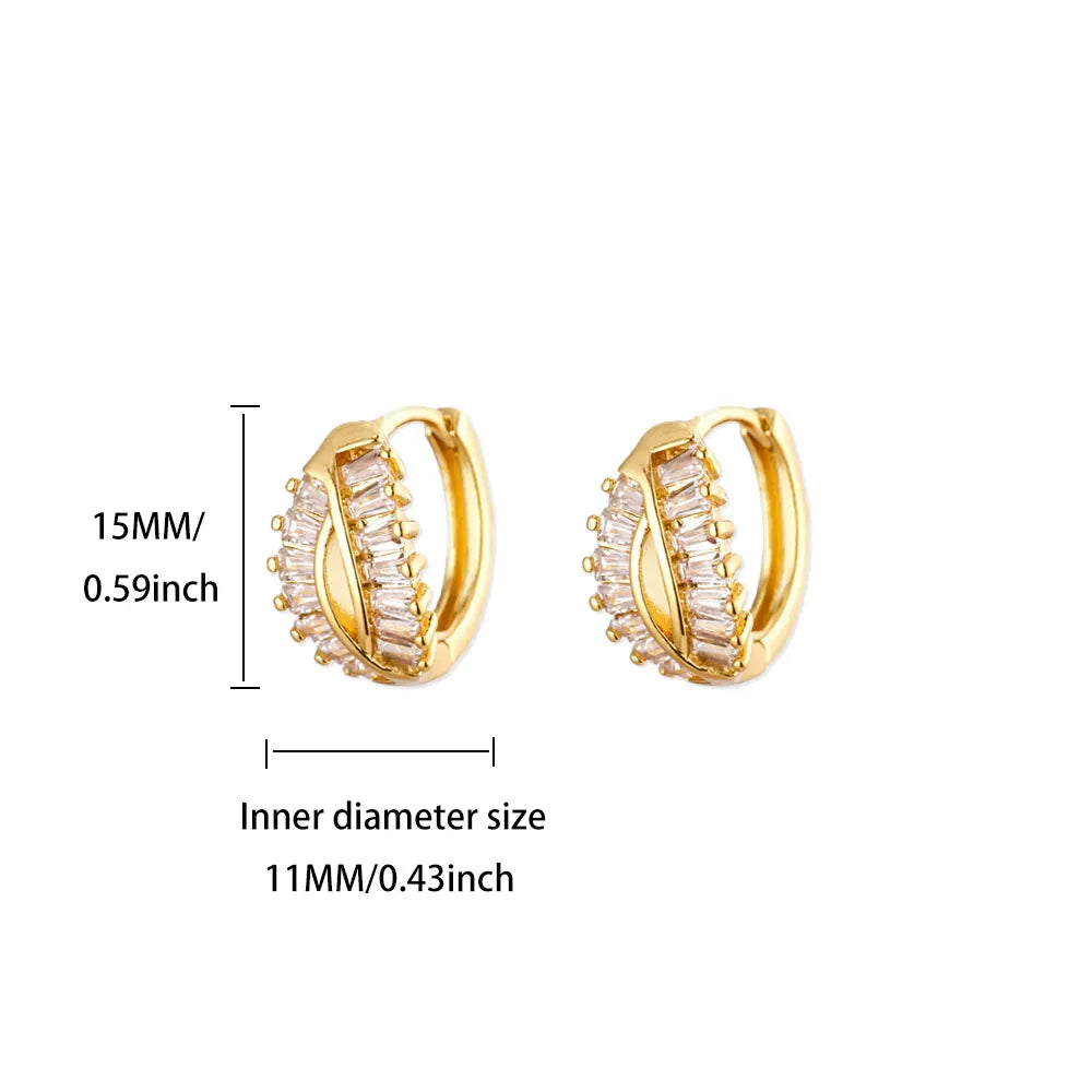 Zircon Snake Hoops