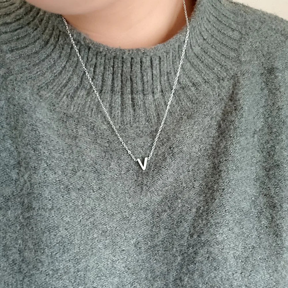 Letter Pendant Necklace