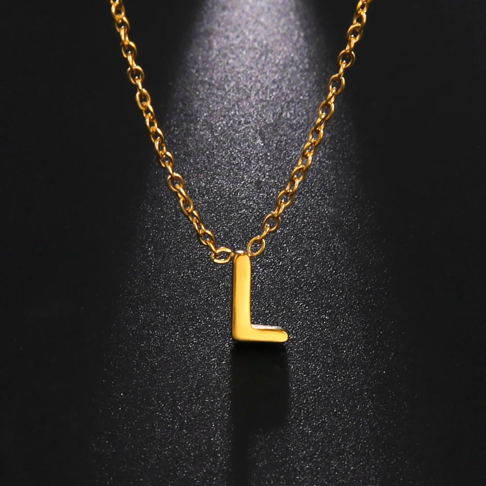 Letter Pendant Necklace