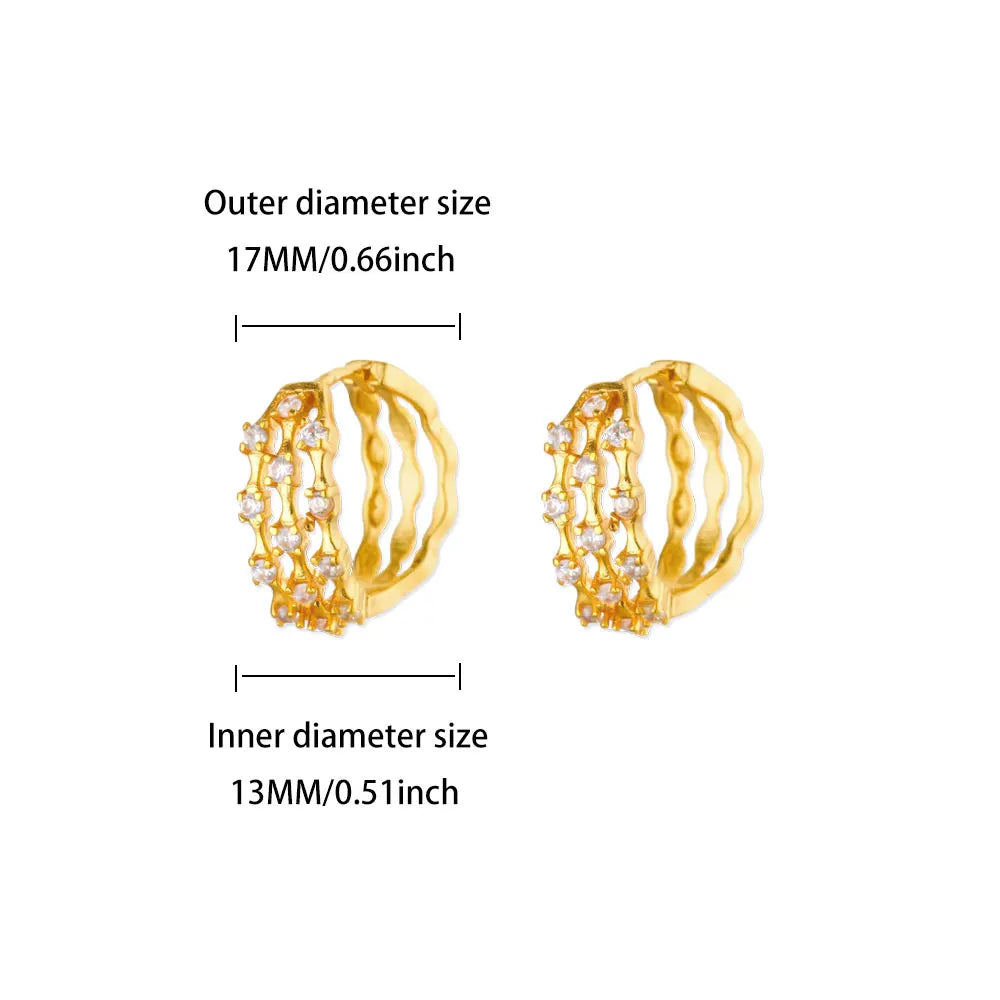 Zircon Snake Hoops